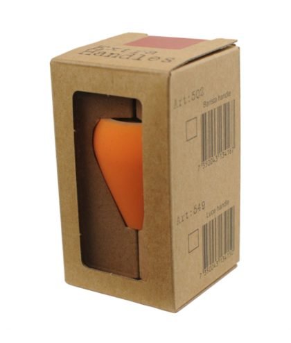 Abbildung eines Espresso Gear Tampergriffs in der Farbe orange.