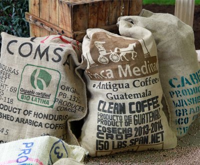 Kaffeesäcke aus aller Welt